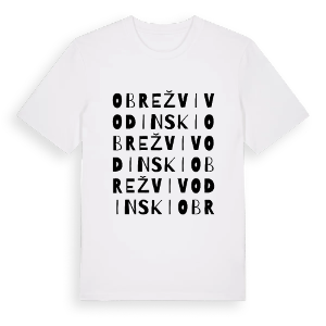 Obrež Vivodinski ordlek t-shirt – ekologisk bomull t-shirt från Pinshirt