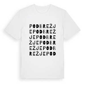 Podbrežje ordlek t-shirt – ekologisk bomull t-shirt från Pinshirt