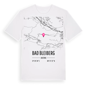 Bad Bleiberg karta t-shirt – ekologisk bomull t-shirt från Pinshirt