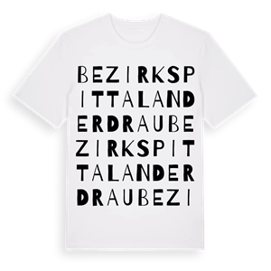 Bezirk Spittal an der Drau ordlek t-shirt – ekologisk bomull t-shirt från Pinshirt