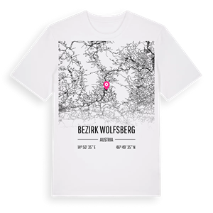 Bezirk Wolfsberg karta t-shirt – ekologisk bomull t-shirt från Pinshirt