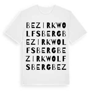 Bezirk Wolfsberg ordlek t-shirt – ekologisk bomull t-shirt från Pinshirt