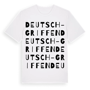 Deutsch-Griffen ordlek t-shirt – ekologisk bomull t-shirt från Pinshirt