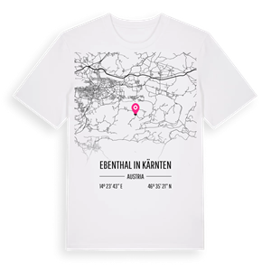 Ebenthal in Kärnten karta t-shirt – ekologisk bomull t-shirt från Pinshirt