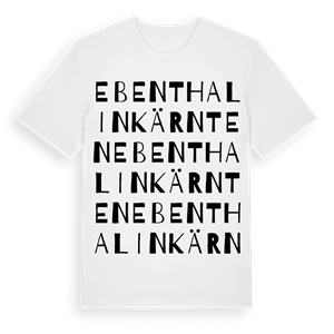 Ebenthal in Kärnten ordlek t-shirt – ekologisk bomull t-shirt från Pinshirt