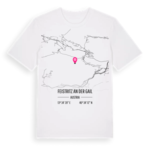 Feistritz an der Gail karta t-shirt – ekologisk bomull t-shirt från Pinshirt