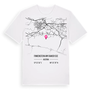 Finkenstein am Faaker See karta t-shirt – ekologisk bomull t-shirt från Pinshirt