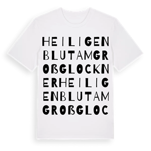 Heiligenblut am Großglockner ordlek t-shirt – ekologisk bomull t-shirt från Pinshirt