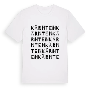 Kärnten ordlek t-shirt – ekologisk bomull t-shirt från Pinshirt