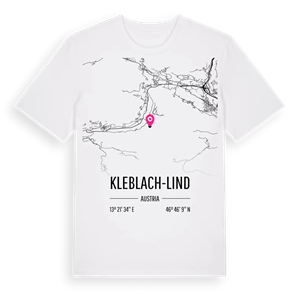 Kleblach-Lind karta t-shirt – ekologisk bomull t-shirt från Pinshirt