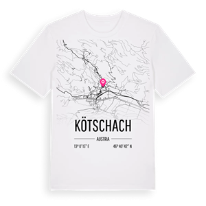 Kötschach karta t-shirt – ekologisk bomull t-shirt från Pinshirt