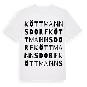 Köttmannsdorf ordlek t-shirt – ekologisk bomull t-shirt från Pinshirt
