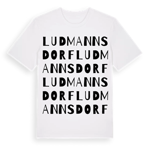 Ludmannsdorf ordlek t-shirt – ekologisk bomull t-shirt från Pinshirt