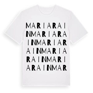 Maria Rain ordlek t-shirt – ekologisk bomull t-shirt från Pinshirt