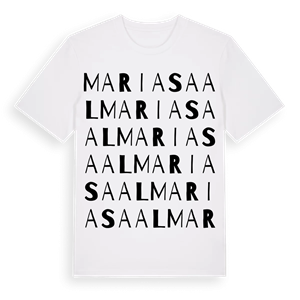 Maria Saal ordlek t-shirt – ekologisk bomull t-shirt från Pinshirt