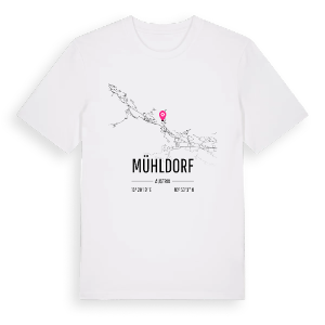 Mühldorf karta t-shirt – ekologisk bomull t-shirt från Pinshirt