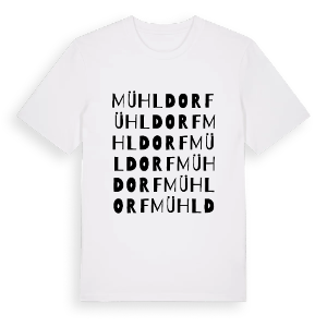 Mühldorf ordlek t-shirt – ekologisk bomull t-shirt från Pinshirt