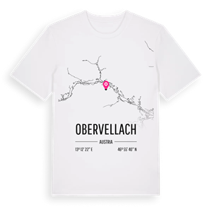 Obervellach karta t-shirt – ekologisk bomull t-shirt från Pinshirt
