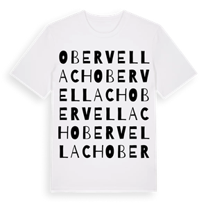 Obervellach ordlek t-shirt – ekologisk bomull t-shirt från Pinshirt