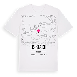 Ossiach karta t-shirt – ekologisk bomull t-shirt från Pinshirt