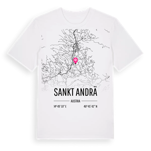 Sankt Andrä karta t-shirt – ekologisk bomull t-shirt från Pinshirt