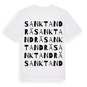 Sankt Andrä ordlek t-shirt – ekologisk bomull t-shirt från Pinshirt