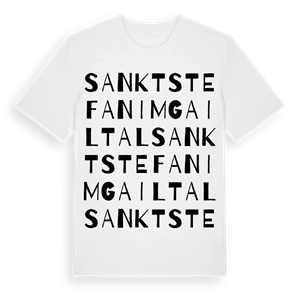Sankt Stefan im Gailtal ordlek t-shirt – ekologisk bomull t-shirt från Pinshirt