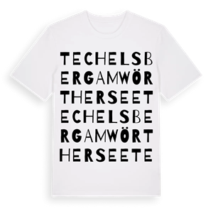 Techelsberg am Wörther See ordlek t-shirt – ekologisk bomull t-shirt från Pinshirt