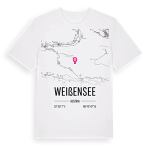 Weißensee karta t-shirt – ekologisk bomull t-shirt från Pinshirt