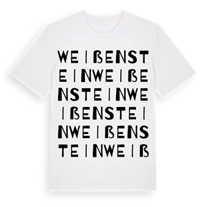 Weißenstein ordlek t-shirt – ekologisk bomull t-shirt från Pinshirt