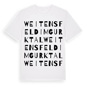 Weitensfeld im Gurktal ordlek t-shirt – ekologisk bomull t-shirt från Pinshirt