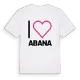 Jag älskar Abana t-shirt stort tryck
