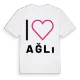 Jag älskar Ağlı t-shirt stort tryck
