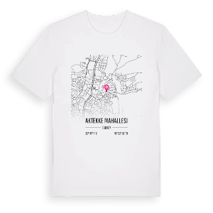 Aktekke Mahallesi karta t-shirt – ekologisk bomull t-shirt från Pinshirt