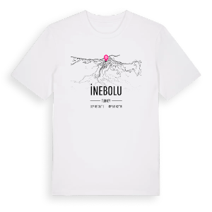 İnebolu karta t-shirt – ekologisk bomull t-shirt från Pinshirt