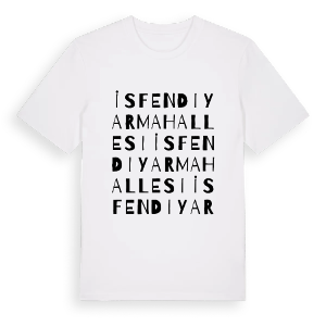 İsfendiyar Mahallesi ordlek t-shirt – ekologisk bomull t-shirt från Pinshirt