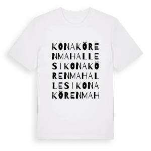 Konakören Mahallesi ordlek t-shirt – ekologisk bomull t-shirt från Pinshirt