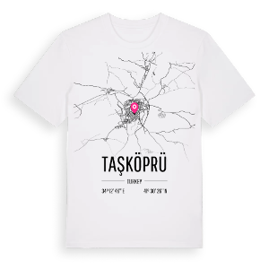 Taşköprü karta t-shirt – ekologisk bomull t-shirt från Pinshirt
