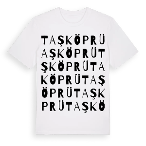Taşköprü ordlek t-shirt – ekologisk bomull t-shirt från Pinshirt