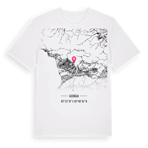 სამეგრელო-ზემო სვანეთი karta t-shirt – ekologisk bomull t-shirt från Pinshirt