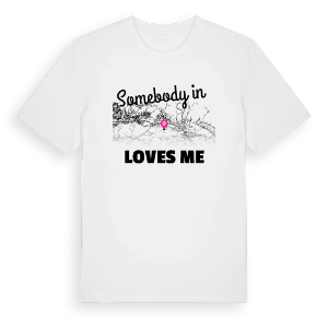 Någon i შიდა ქართლი älskar mig t-shirt – ekologisk bomull t-shirt från Pinshirt