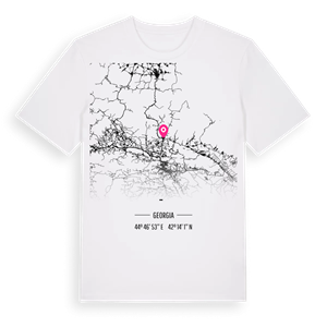 მცხეთა-მთიანეთი karta t-shirt – ekologisk bomull t-shirt från Pinshirt