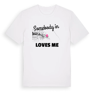 Någon i კახეთი älskar mig t-shirt – ekologisk bomull t-shirt från Pinshirt