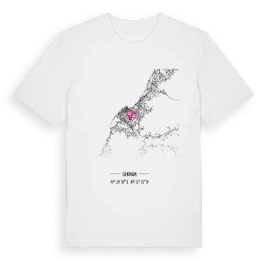 ბათუმი karta t-shirt – ekologisk bomull t-shirt från Pinshirt