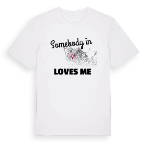Någon i ზუგდიდის მუნიციპალიტეტი älskar mig t-shirt – ekologisk bomull t-shirt från Pinshirt
