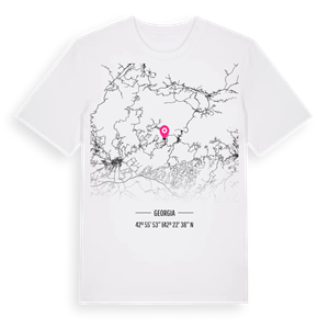 ტყიბულის მუნიციპალიტეტი karta t-shirt – ekologisk bomull t-shirt från Pinshirt