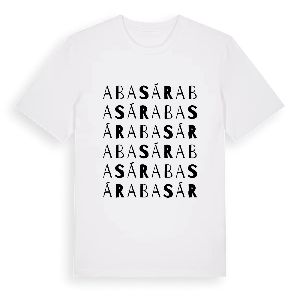 Abasár ordlek t-shirt – White, i miljö