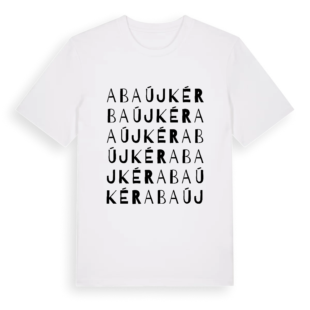 Abaújkér ordlek t-shirt – White, i miljö