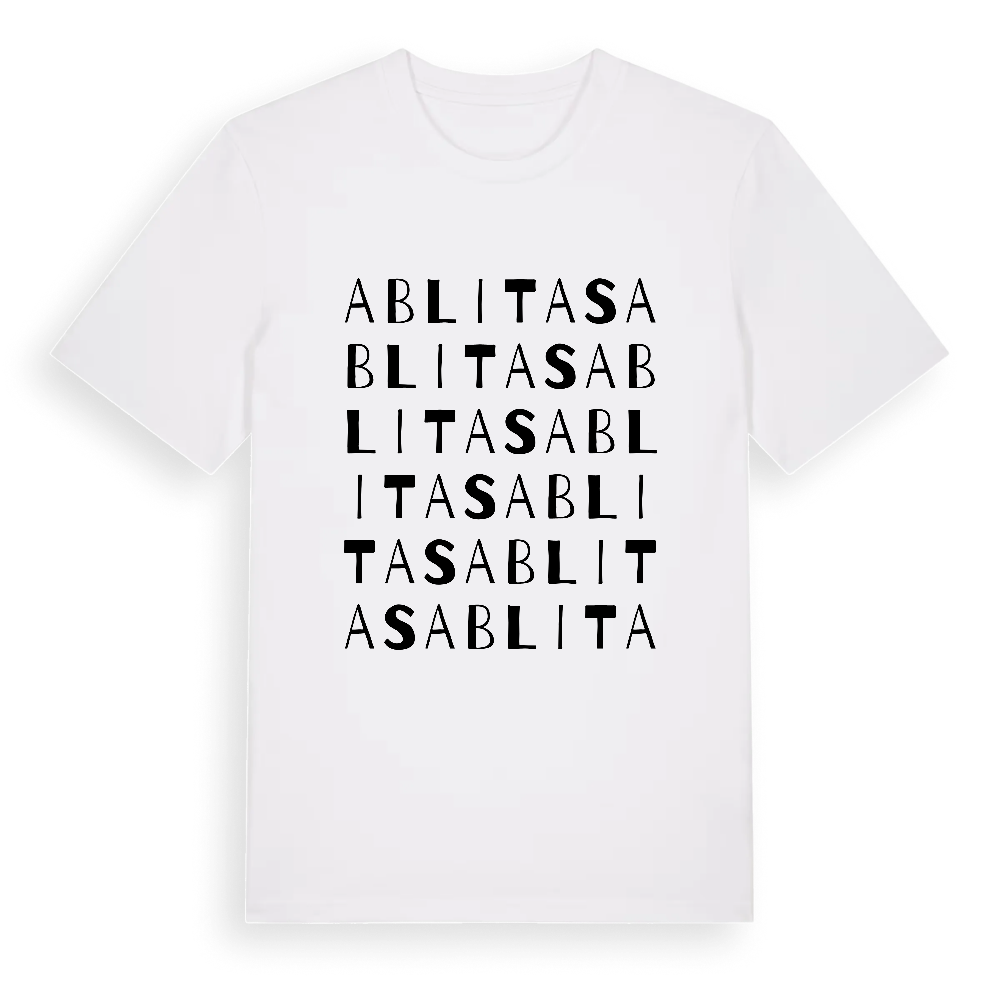 Ablitas ordlek t-shirt – White, i miljö