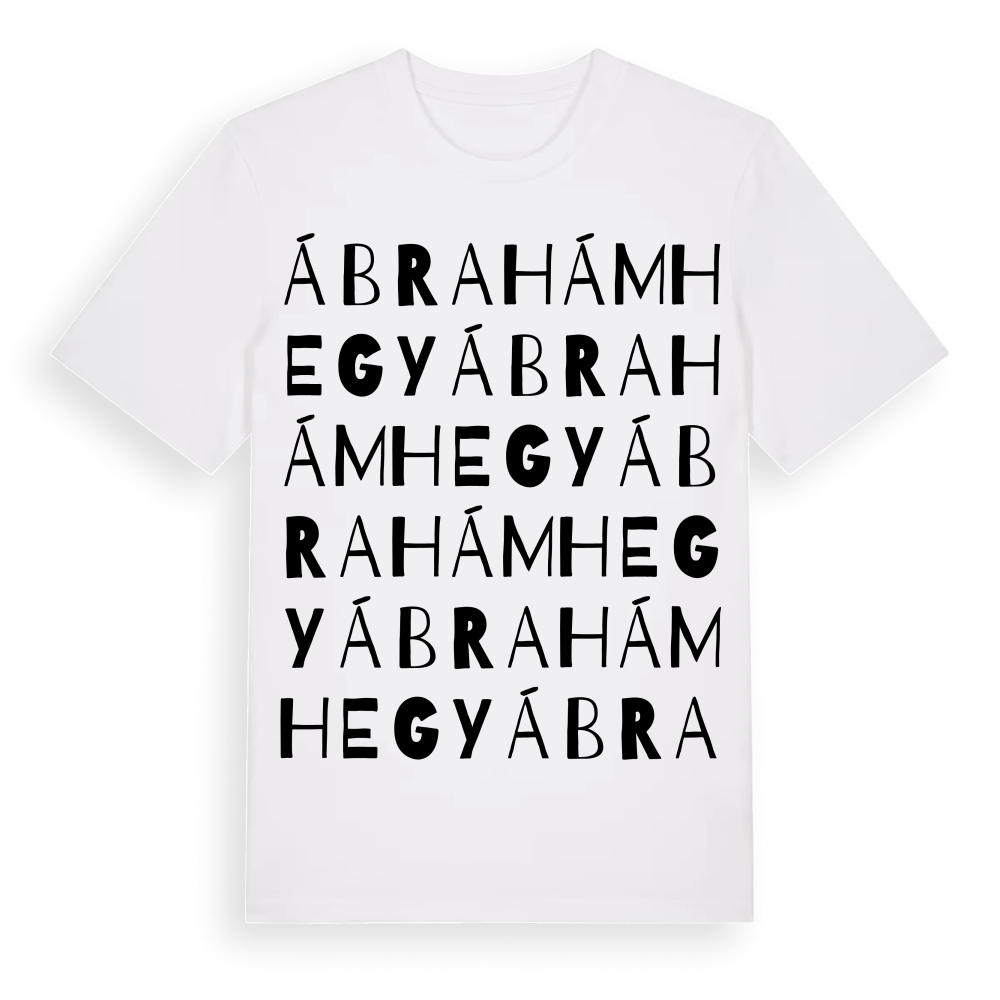 Ábrahámhegy ordlek t-shirt – White, i miljö